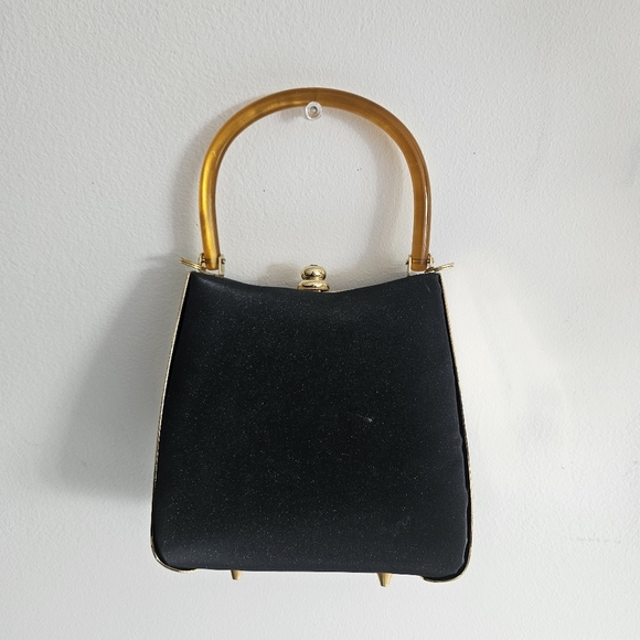 Polo Brown & Gold Handbag with Tan Handle And Shimmer Accents - Picture 4 of 7